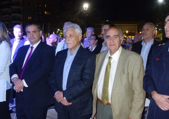 Στα εγκαίνια της πλατείας Φιλικής Εταιρείας στην Αγία Βαρβάρα