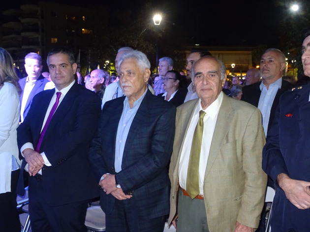 Στα εγκαίνια της πλατείας Φιλικής Εταιρείας στην Αγία Βαρβάρα