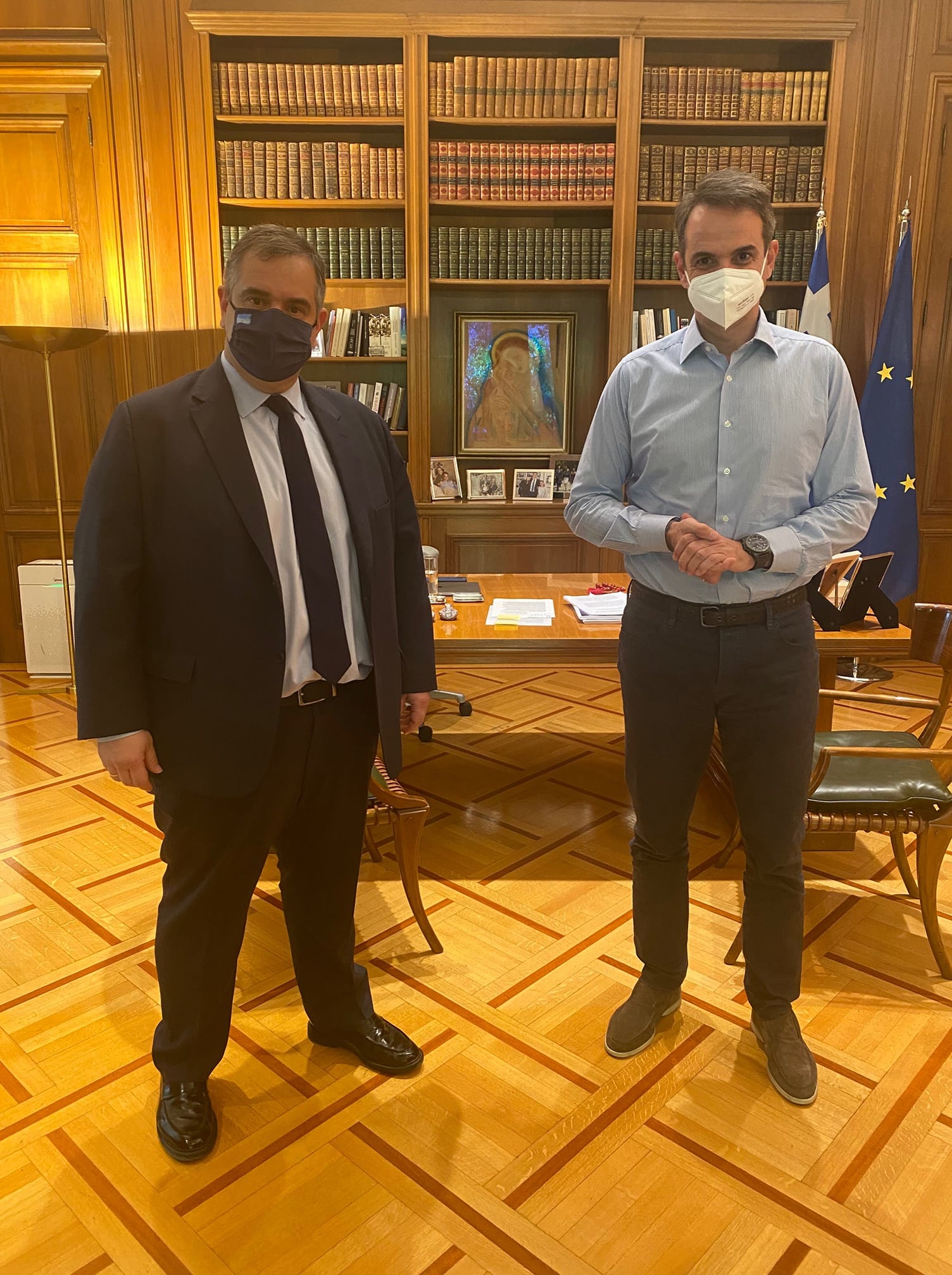 Τετ-α-τετ  Μητσοτάκη – Σπανάκη στο Μέγαρο Μαξίμου